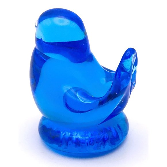 Bluebird of Happiness Leo Ward 1996 Blown Art Glass Blue Bird  Handcrafted - Picture 4 of 6